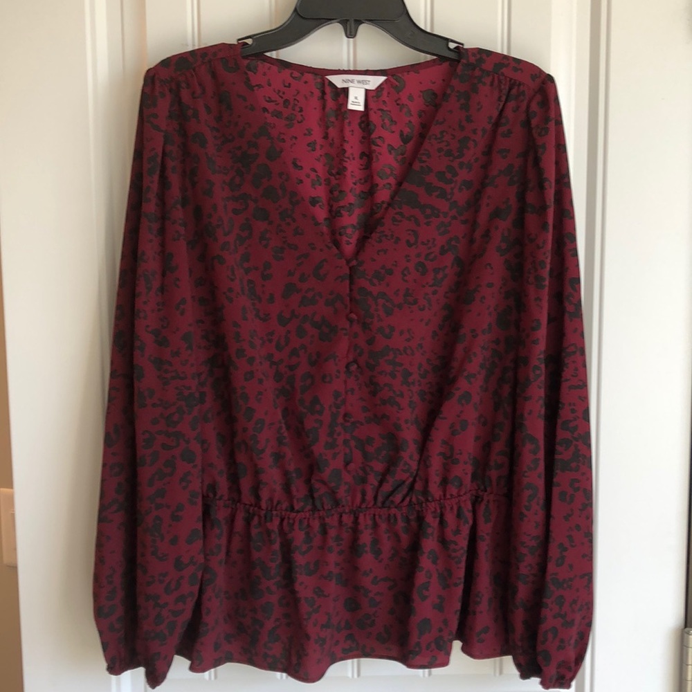 NWT Nine West Peplum Blouse Size XL